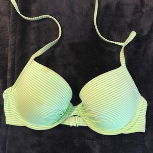 Green & White Bikini Top - Medium!!